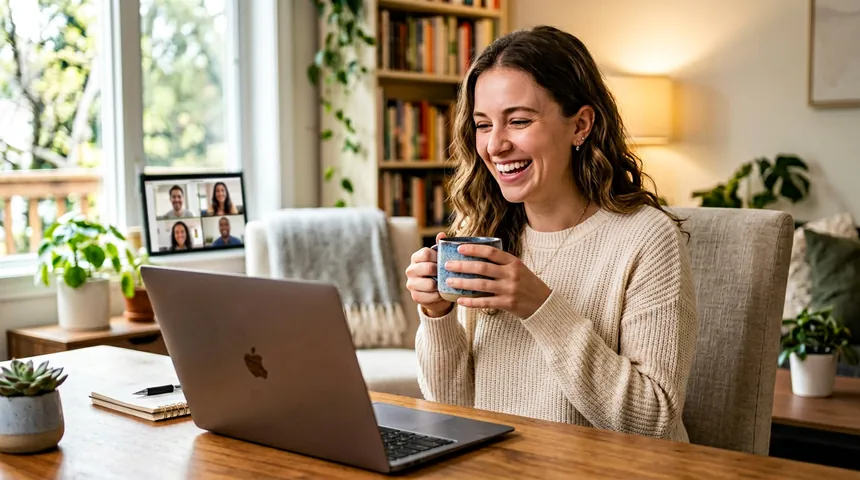 Staying connected via video call