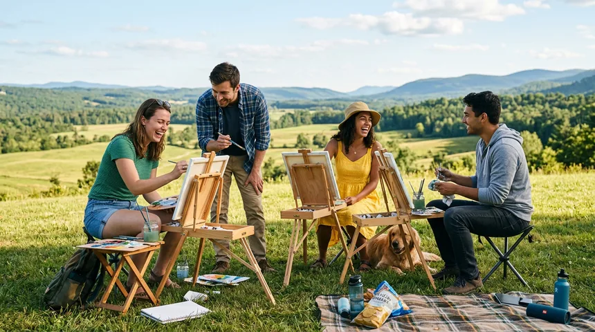 Group of friends enjoying a shared hobby